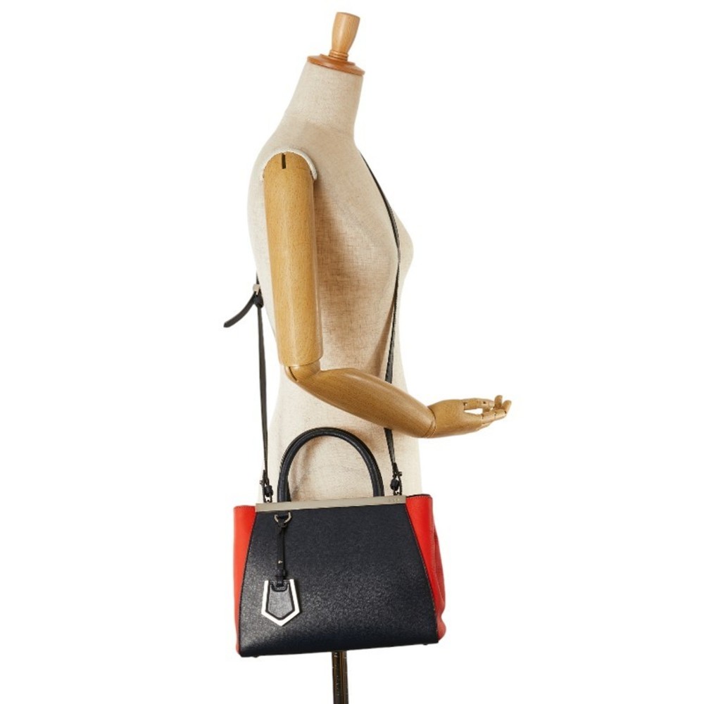 FENDI Navy Leather Shoulder Bag - Picture 12 of 12